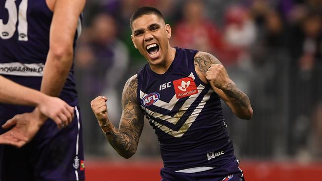 Michael Walters is adored at Fremantle. Picture: Daniel Carson/AFL Photos via Getty Images