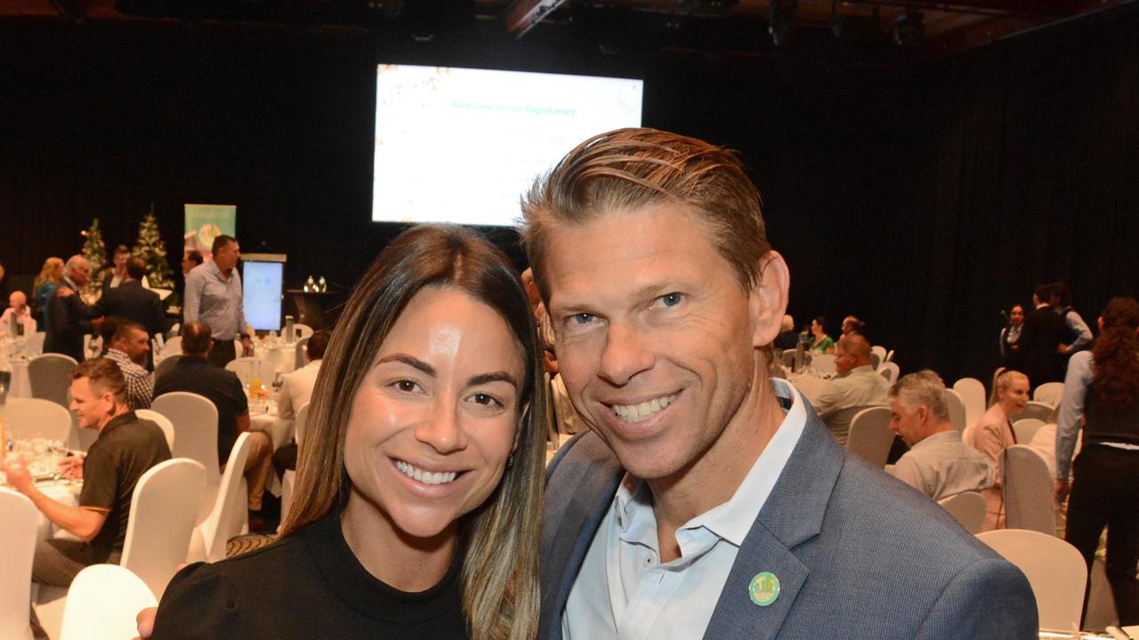 Elly Malan and Simon Bennett at GC Community Fund Christmas Appeal breakast at The Star Gold Coast. Pic: Regina King