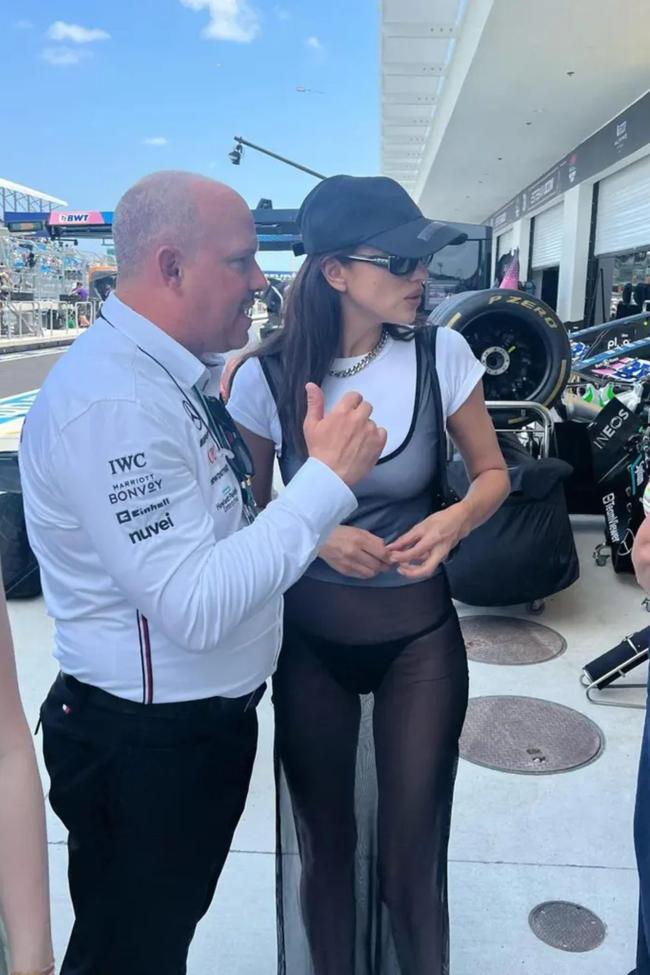Irina Shayk at the Miami Grand Prix, 2023. 