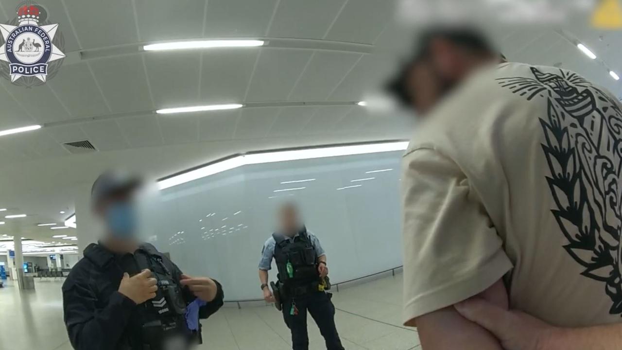Airline staff asked the man to leave the aircraft due to his intoxication, but he was allegedly loud and aggressive towards them and later punched the wall outside a boarding gate. Picture: Australian Federal Police