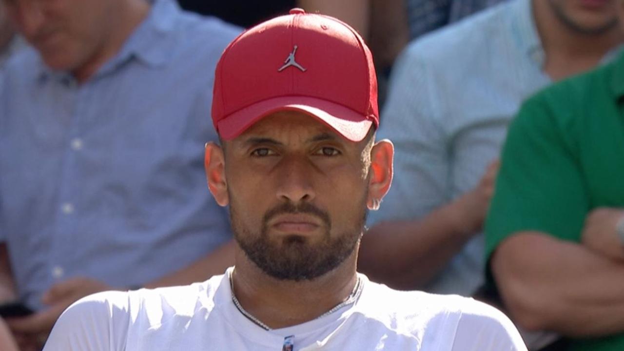 Nick Kyrgios was visibly disappointed post-match.