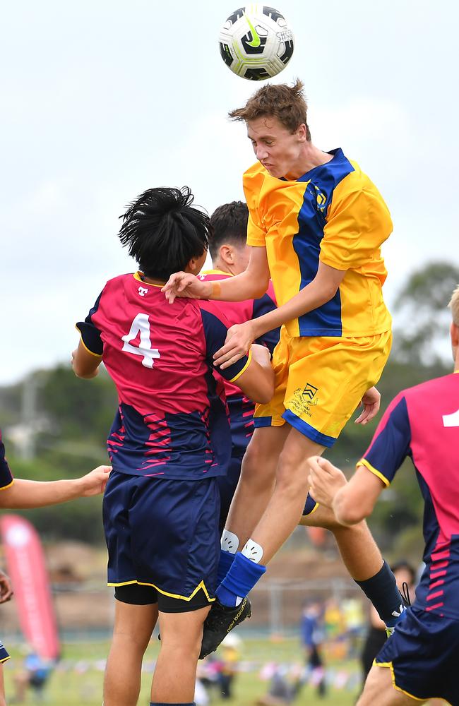 GPS first XI soccer, Brisbane SHS v Toowoomba Grammar. Saturday April 29, 2023. Picture, John Gass