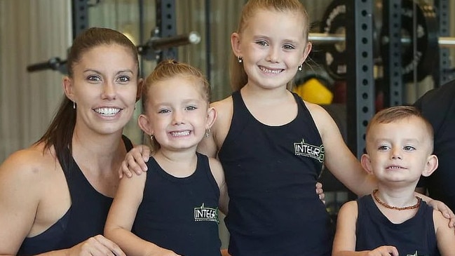 Hannah Clarke with her children (L-R) Laianah, Aaliyah and Trey.