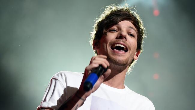 Singer Louis Tomlinson has touched down in Melbourne and will be at the tennis on Saturday Picture: AFP / Kevin Winer