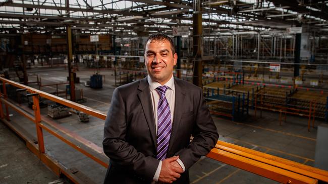 Mr Gupta’s long-time friend and business associate Ross Pelligra bought the former Holden car manufacturing site at Elizabeth last year. Picture: Matt Turner