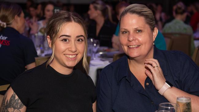 Yasmin Hahn and Peta Doedee at the October Business Month 2023 in Mindil Beach Casino Resort, Darwin. Picture: Pema Tamang Pakhrin