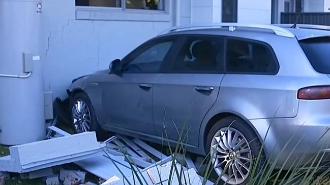 A 37-year-old woman has been charged after allegedly driving a car into the side of a Toormina house.