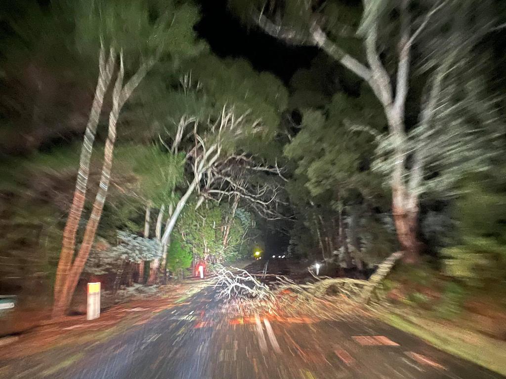 Damage after wild storms destroyed homes and left towns without power in parts of Victoria. Picture: Zoe Phillips