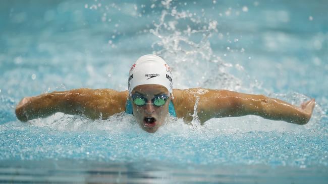 Kaylee McKeown has come close to beating an Australian swimming record, after winning the women’ 200 meter individual medley final at the Australian swimming trials. Photo by Michael Klein.