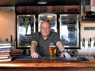 STILL HERE: Banjo's Bar volunteer manager Craig Dora wants everyone to know the bar is still open amid all the construction. Picture: Rob Williams