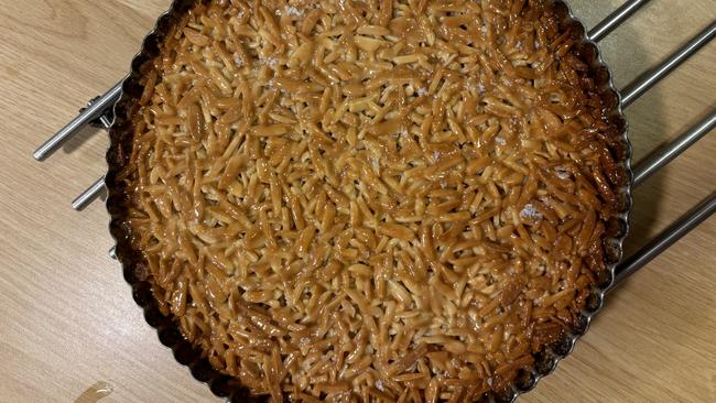 Almond tart prepared at Cook in Ribeira.