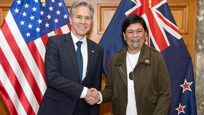 US Secretary of State Antony Blinken with New Zealand's Minister of Foreign Affairs Nanaia Mahuta. Picture: AFP.