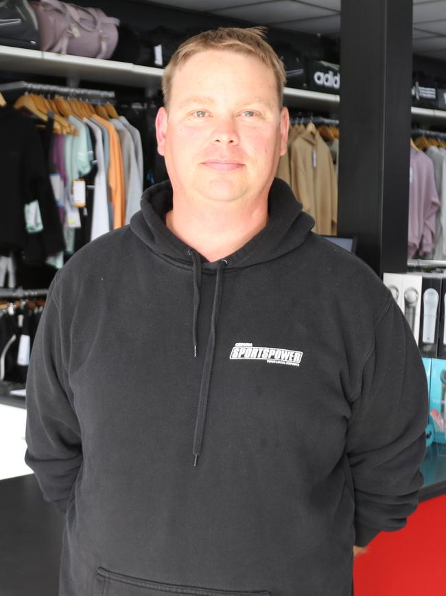 Ceduna sports store manager Kirk Spry. Picture: Andrew Brooks