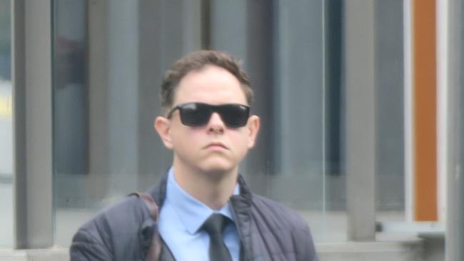 Gavin Barrett, 30, of Toukley, arriving at Wyong Local Court where he pleaded guilty to filming a boy urinating. Picture: NewsLocal