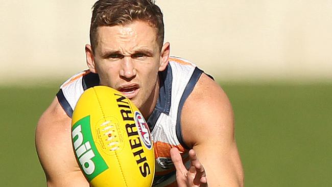 Joel Selwood was one of Geelong’s best against Fremantle. Picture: Alison Wynd