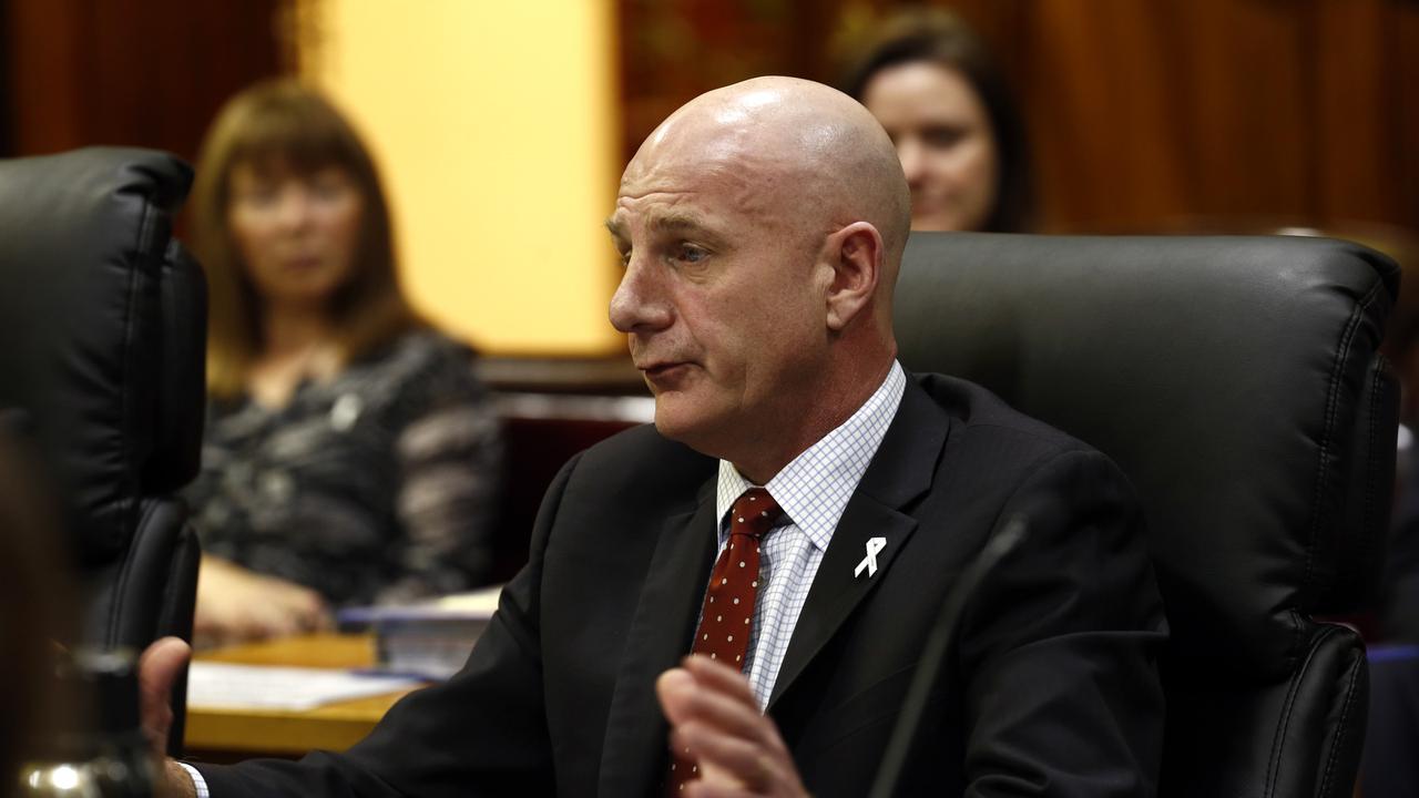State Budget Estimates committee in Hobart picture of Treasurer Peter Gutwein