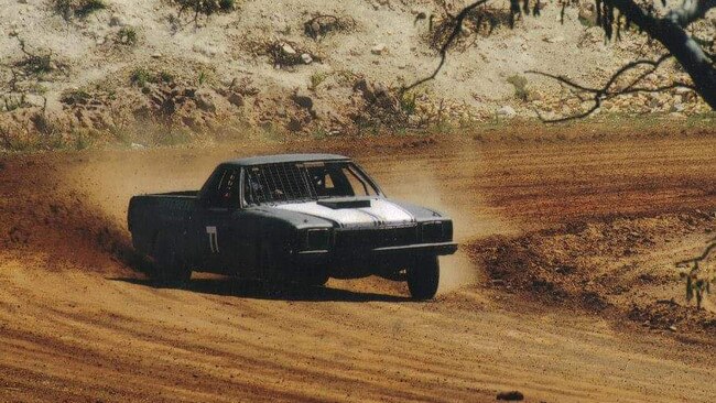 Wayne Smith, from Dampier, Western Australia, says he dragged his HJ Holden out of the paddock, built a roll cage, dropped in a 308 and rallied it.