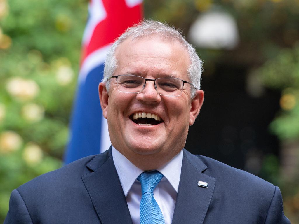 Mr Morrison and Mr Johnson agreed to the terms of the free trade deal after months of negotiations. Picture: Dominic Lipinski/AFP