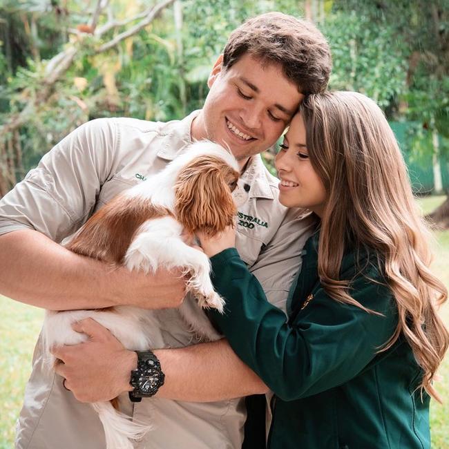 Bindi Irwin and Chandler Powell are expecting their first child. Picture: Instagram/ @bindisueirwin