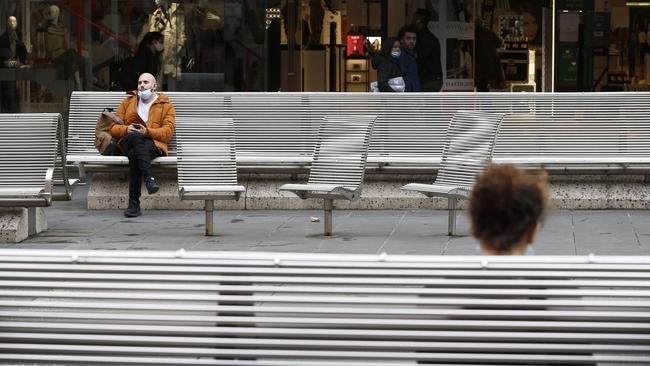 The Melbourne CBD was quiet on Wednesday. Picture: David Caird