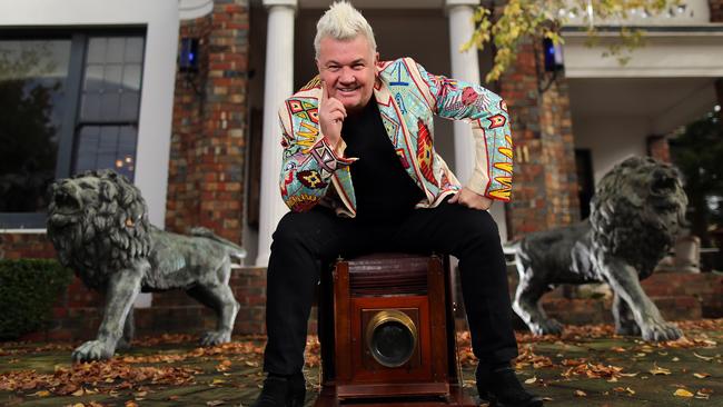 ----FOR SUNDAY'S PAPERS------Mayor of Geelong Darryn Lyons speaks to the Sunday Herald Sun. Darryl with an old vintage camera outside his house. Picture: Alex Coppel.