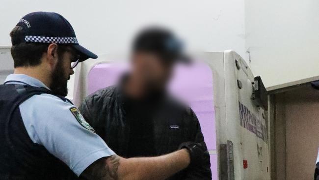 The man was taken to Newcastle police station where he was later granted conditional bail to appear in court on October 31. Picture: NSW Police