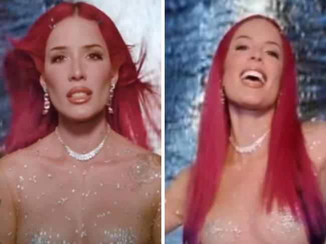 Singer Halsey in her new music video.