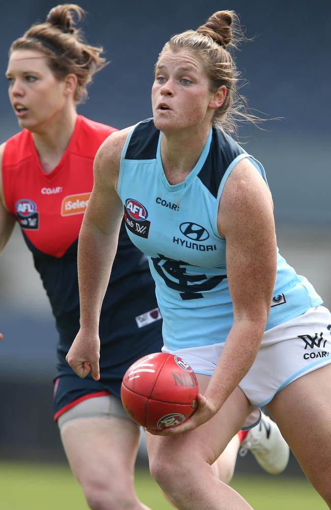 Bri Davey was a standout for the Blues. Picture: David Crosling