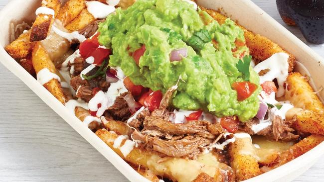 Nacho fries from Guzman y Gomez are loaded with toppings.
