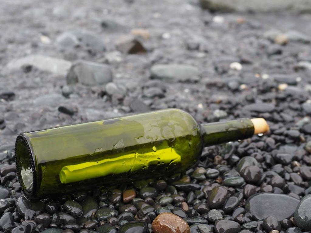The bottle was found on the shore of Macquarie Island.