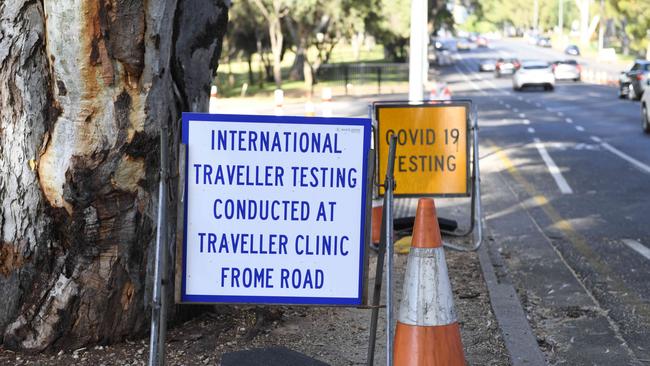 The Covid testing station at Victoria Park. Picture: Naomi Jellicoe