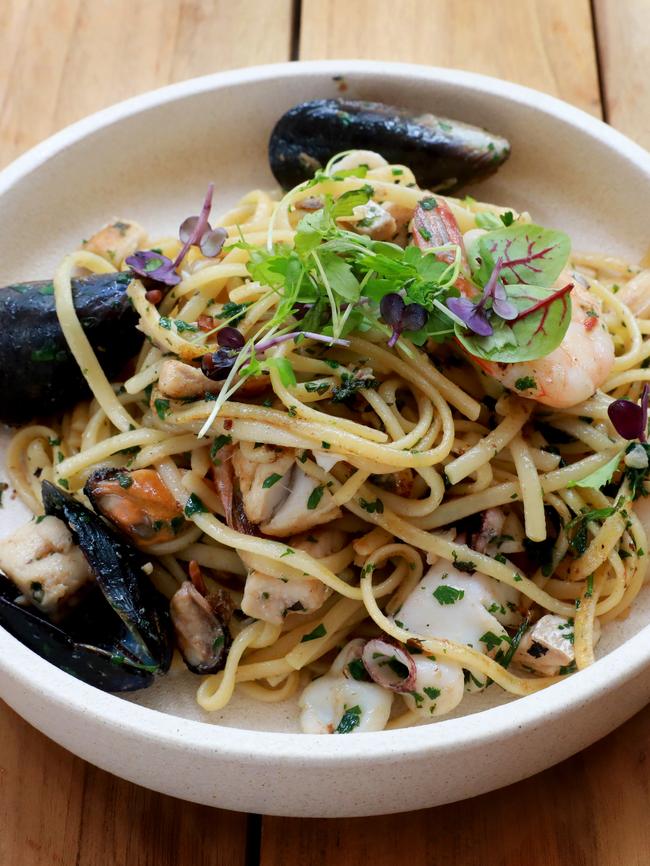 Seafood Linguine from The Brook Eatery. 