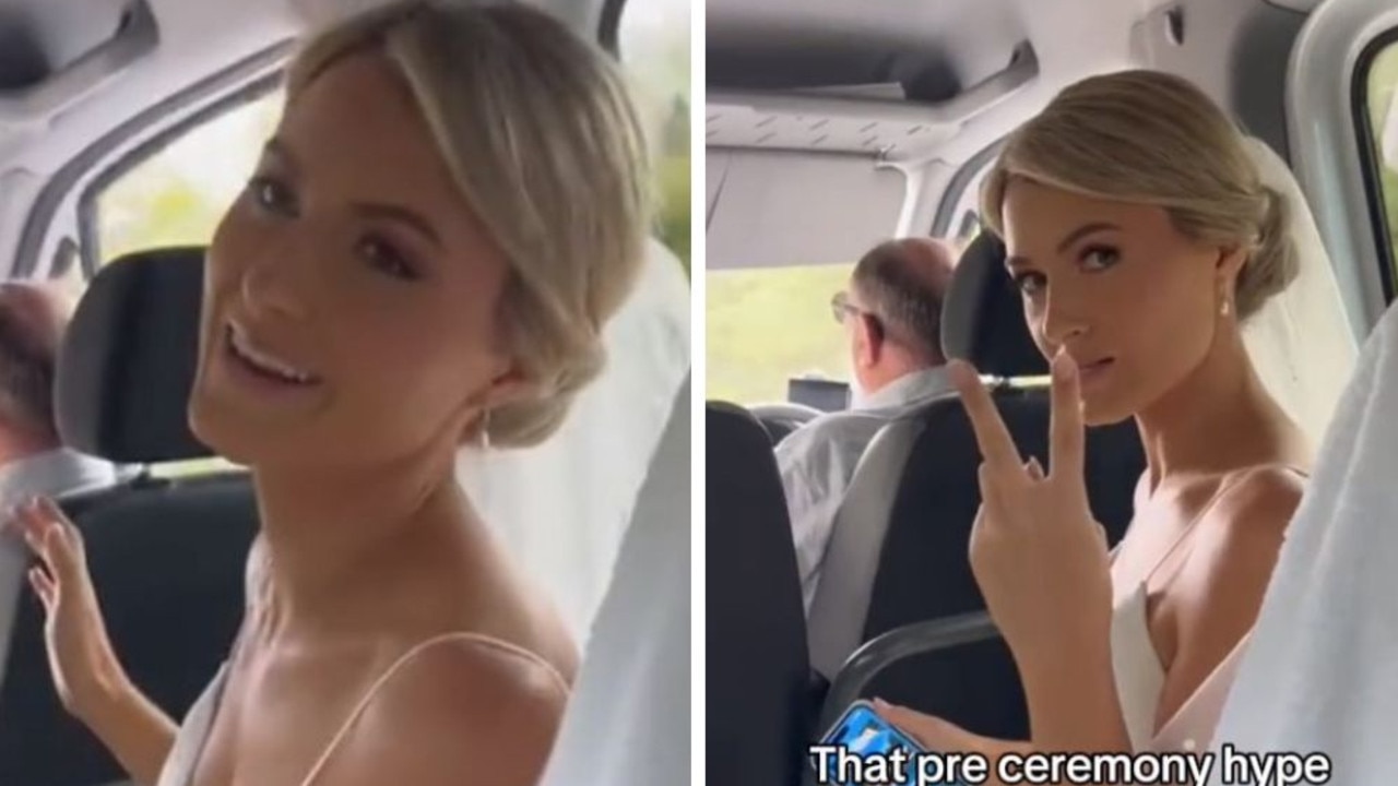 Bride’s adorable pre-wedding nerves video