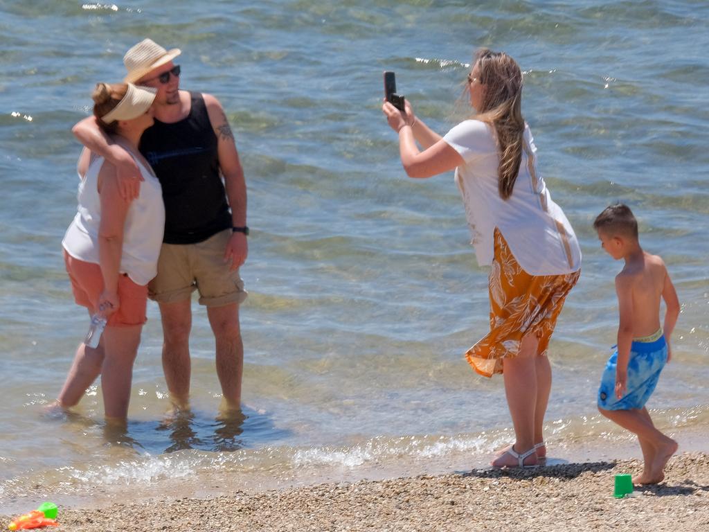 Geelong's waterfront is the place to be for Melbourne Cup with large crowds setting up on Eastern Beach Picture: Mark Wilson