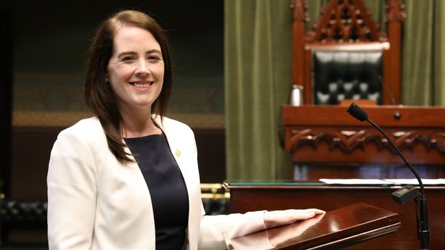 Felicity Wilson at her recent swearing in ceremony at the NSW Parliament. Picture: Andy Baker