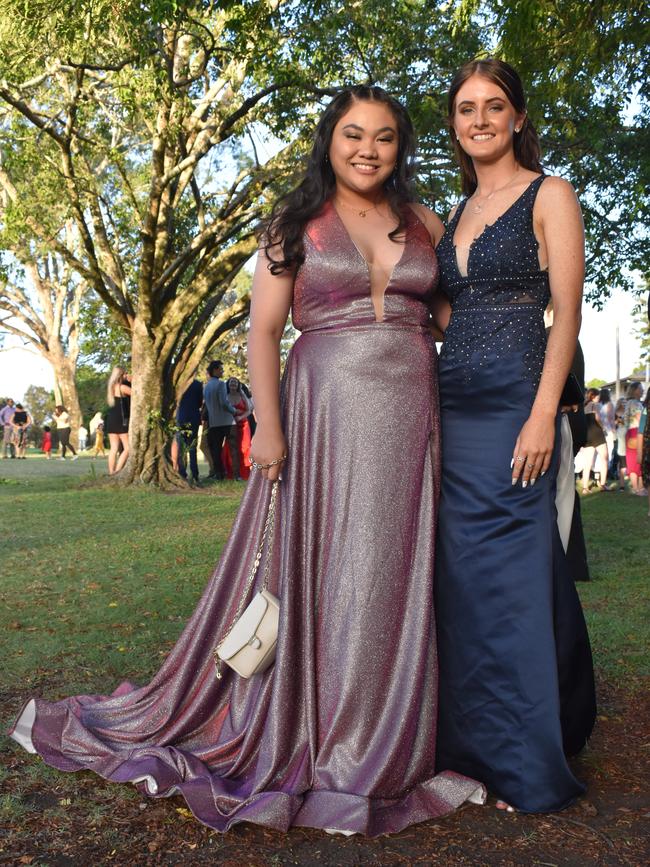Maxene Macaraig and Maranda Yates at the Pioneer State High School formal at the Mackay Golf Course on Friday November 20. Picture: Zizi Averill