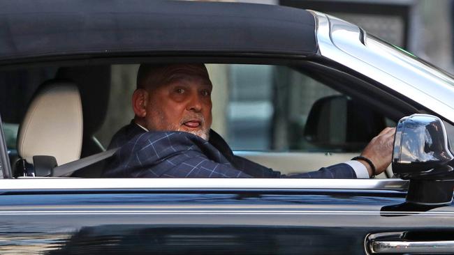 Mick Gatto leaves his lawyer’s office in Melbourne. Picture: Aaron Francis