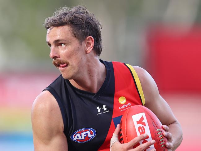 Joe Daniher was quiet in what may have been his final game as a Bomber. Picture: Michael Klein