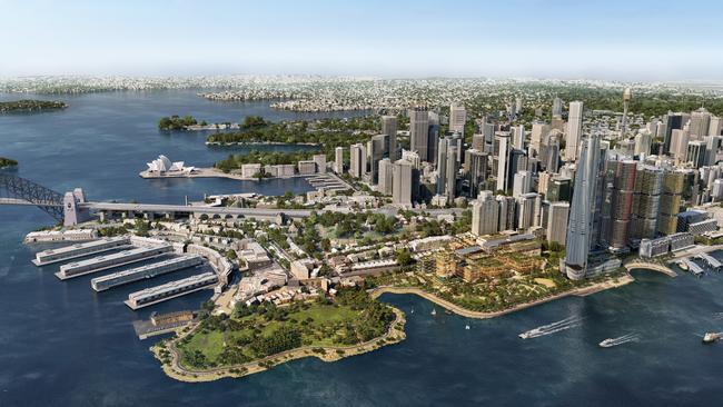 An artists’s impression of Central Barangaroo.