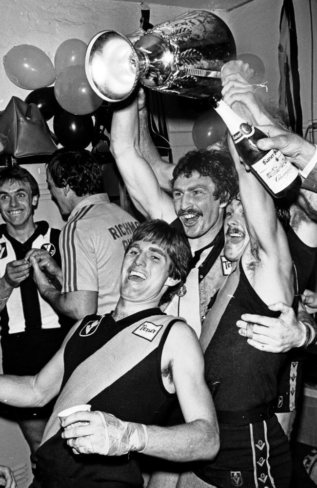 Michael Malthouse with the 1980 premiership cup.