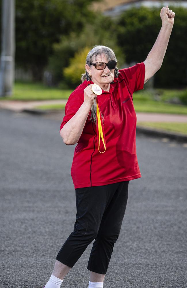 Runner Ann Guyatt will line up for the 5km event of the Toowoomba Marathon, she completed the Toowoomba Marathon in 1982, Saturday, April 27, 2024. Picture: Kevin Farmer