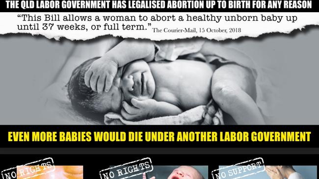 Cherish Life’s political pamphlets targets legalised abortion.