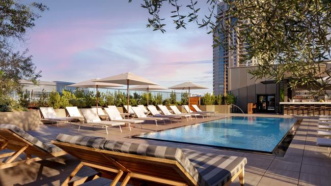 The Fairmont Century Plaza's inviting pool deck.