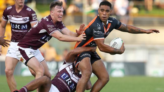 Livewire Joe Ofahengaue is key to the Tigers’ line-up. Picture: Mark Kolbe/Getty Images