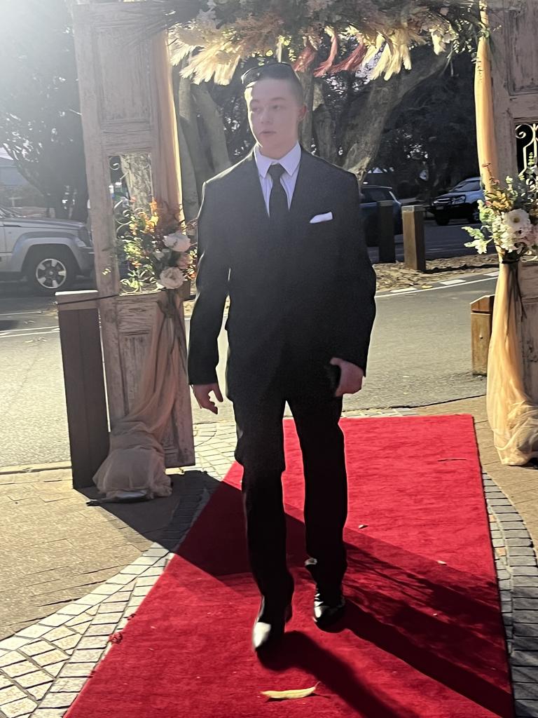 Charlie Mitchell arrives at Hervey Bay High School's formal.