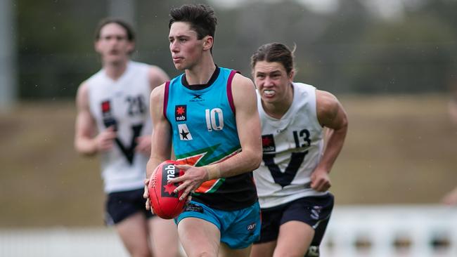 Tasmania’s Chayce Jones in action for the Allies. Picture: Narelle Spangher