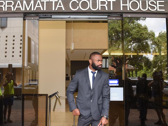 Eels winger Semi Radradra leaves court in Parramatta on November 30 after missing a prior court appearance. Picture: AAP