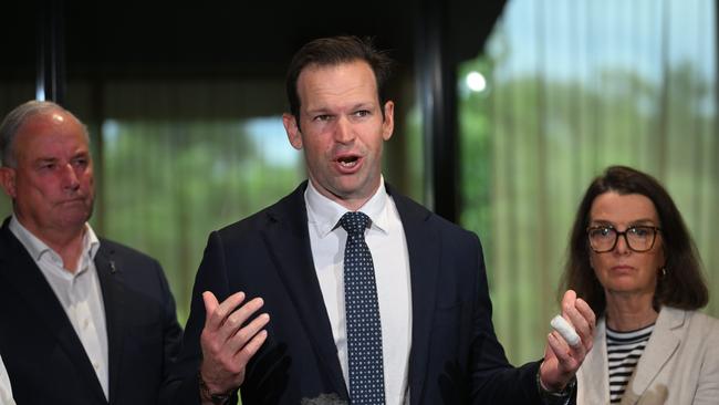 BRISBANE, AUSTRALIA – NewsWire Photos – APRIL 17, 2024. Liberal Senator Matt Canavan at a press conference during a hearing of the Senate Standing Committee on Rural and Regional Affairs and Transport in Brisbane. The committee discussed Australiaâ&#128;&#153;s preparedness to host Commonwealth, Olympic and Paralympic Games. Picture: Dan Peled / NCA NewsWire