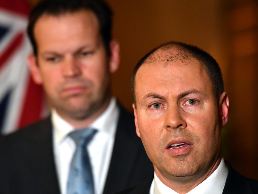 Josh Frydenberg has flatly rejected a push from Matt Canavan for the government to build more coal-fired power stations. Picture: Mick Tsikas / AAP Image