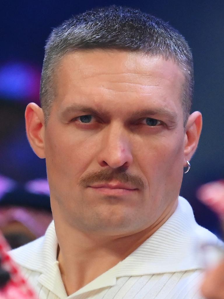 Usyk watching the horrorshow unfold. (Photo by Justin Setterfield/Getty Images)